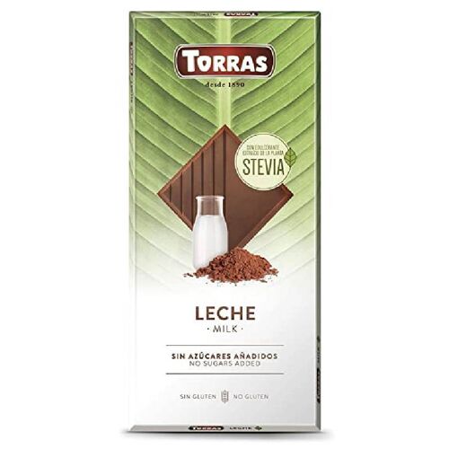 TORRAS, Lot Tablette chocolat Au Lait Stévia