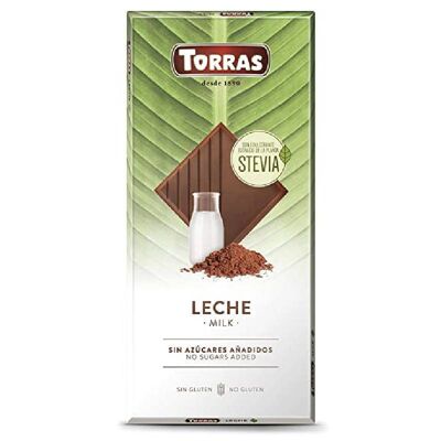 TORRAS, Barretta di cioccolato al latte Stevia in lotti