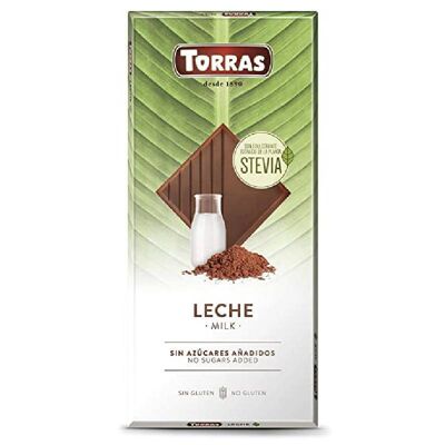 TORRAS, Lot Tablette chocolat Au Lait Stévia
