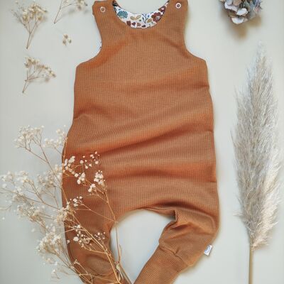 Scalable jumpsuit from birth Mesh Brass