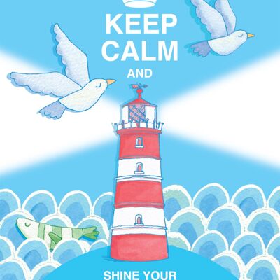 Keep Calm and Shine your Light Grußkarte