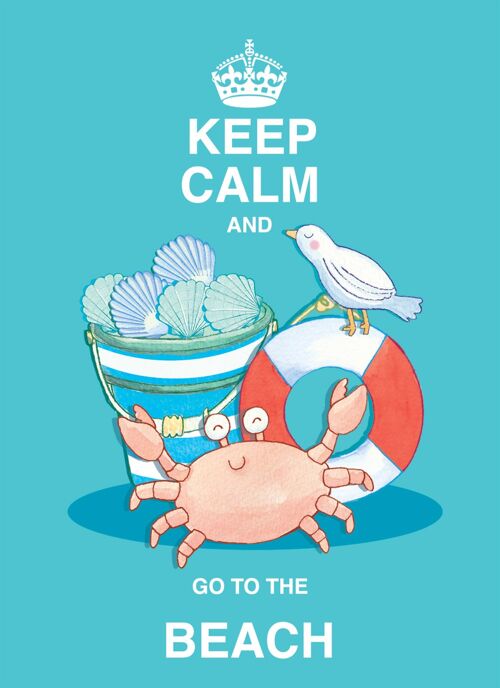 Keep Calm and Go to the Beach Greeting Card