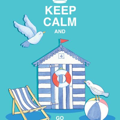 Keep Calm and Go Coastal Greeting Card