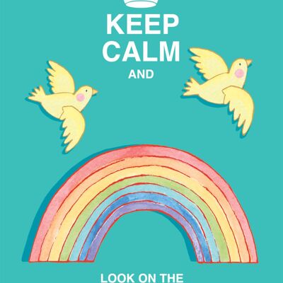 Keep Calm and Look on the Brightside Greeting Card