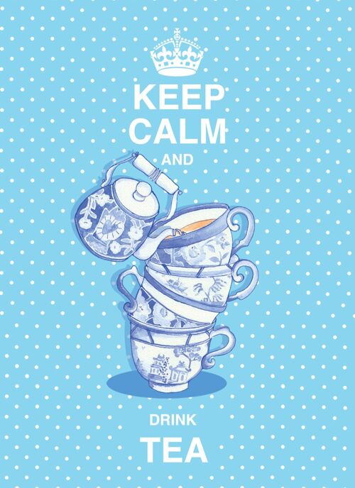Keep Calm and Drink Tea Greeting Card