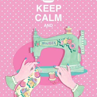 Keep Calm and Sew Greeting Card