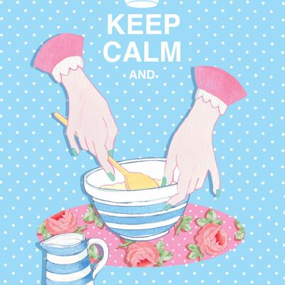 Keep Calm and Bake Greeting Card