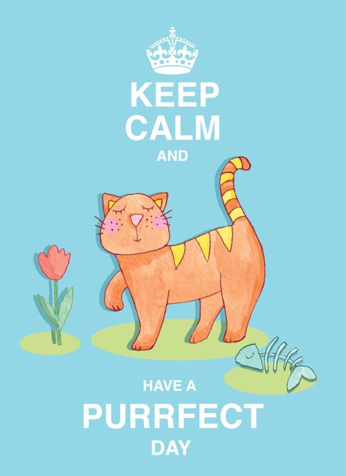 Keep Calm and Have a Purrfect Day Greeting Card