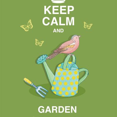 Keep Calm and Garden Opa Grußkarte