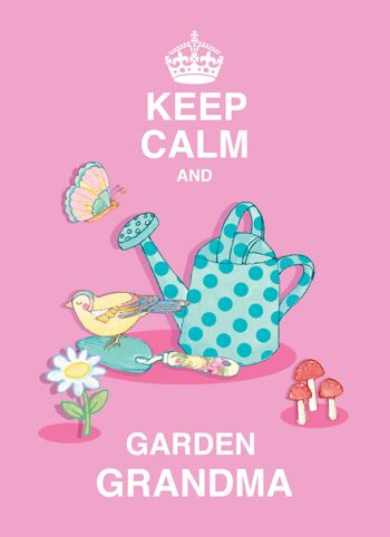 Gardez votre calme et jardinez grand-mère Carte de vœux