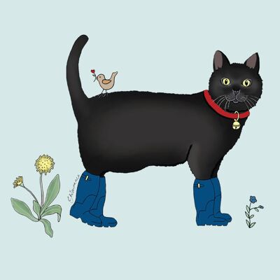 Gato de peluche - Negro