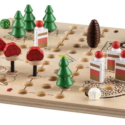 Wooden board game | Have fun in the Black Forest | Family board game Ludo Game | 34x34cm