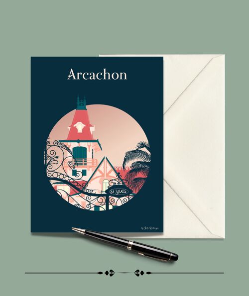 Carte Postale ARCACHON, Villa Saint Yves - 15x21cm