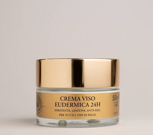 Anti age 24H Soothing Eudermic Face Cream 50ml Made in Italy