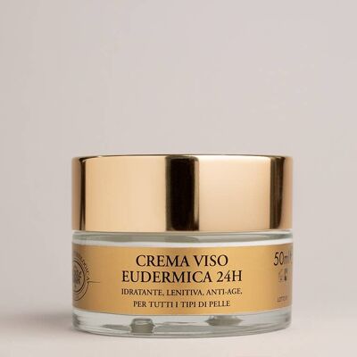 Crema Facial Eudérmica Calmante Antiedad 24H 50ml Made in Italy