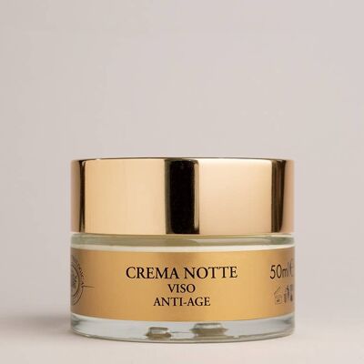 Crème Visage Nuit Anti-âge Acide Hyaluronique 50ml Fabriqué en Italie