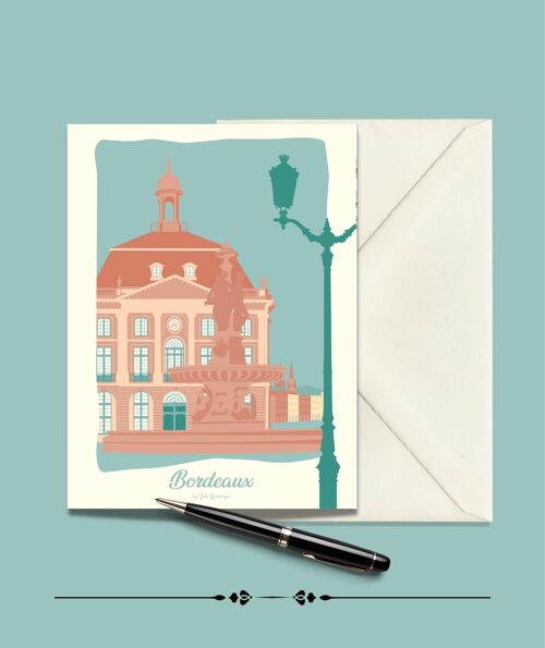 Carte Postale BORDEAUX Place de la Bourse - 15x21cm