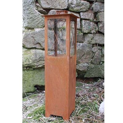 patina metal lantern | Height 85 cm | Wind lantern in different sizes