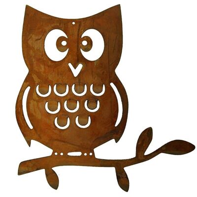 Patina decorative figurine owl "Paulinchen" | 15cm x 15cm | Hanging decoration for autumn
