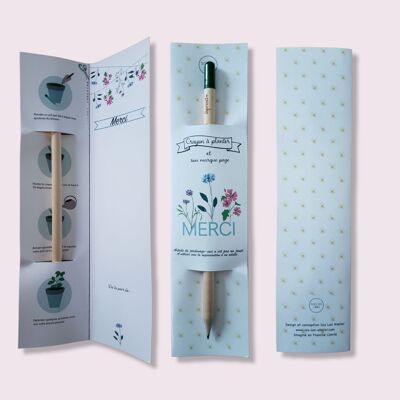 Pen to plant Merci and its bookmark