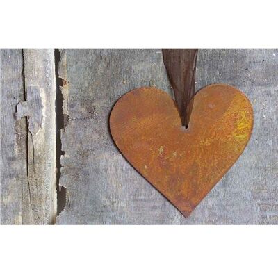 Rust decorative heart as a hanging decoration | 5 cm