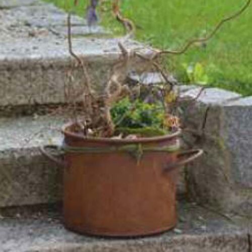 Rost Deko Topf zum Bepflanzen | Blumentopf als Vintage Gartendeko