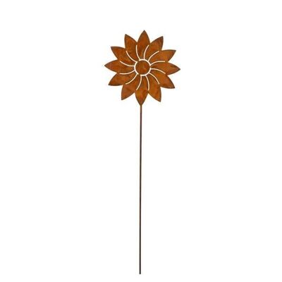 metal decorative flower | diameter 13 cm | on bar | Flowers on garden stakes