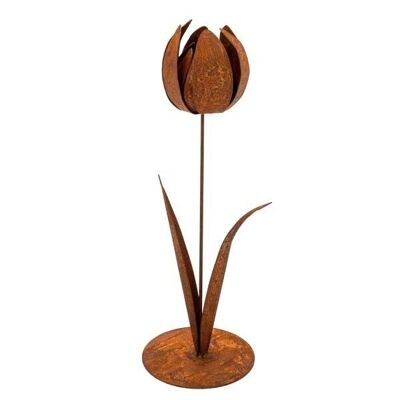 Tulipano Decorativo Ruggine | 30 cm | Fiori come decorazione da tavola in primavera