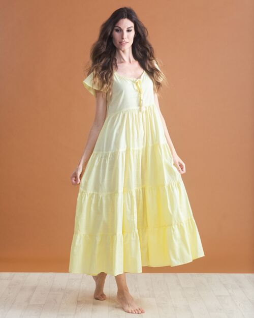 Mia dress long yellow