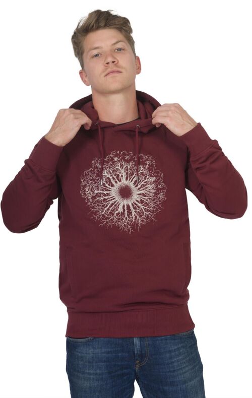 Fairwear Organic Hoodie Unisex Burgundy WoodenIris