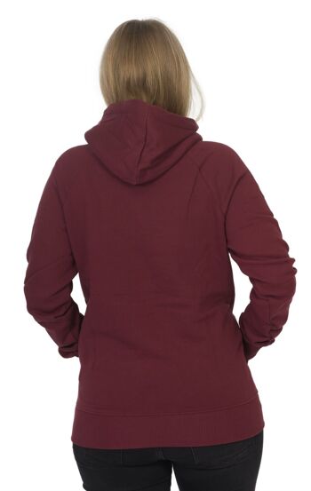 Sweat à Capuche Bio Fairwear Unisexe Bordeaux WoodenIris 7