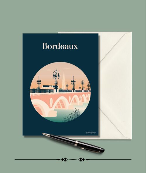Carte Postale BORDEAUX Pont de Pierre - 15x21cm