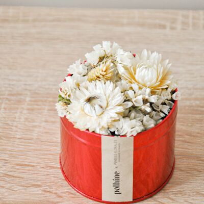 Box of dried flowers - Red