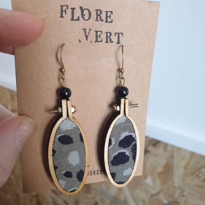 Khaki Flora earrings