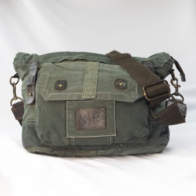 Tinto Capo Shoulder Bag Postina with Backpack function "Messenger / BackPack" Overdye Petrol Green- with Lining