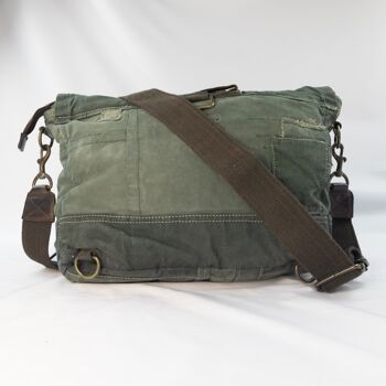 Tinto Capo Sac à bandoulière Postina avec fonction sac à dos "Messenger / BackPack" Overdye Petrol Green- avec doublure 14