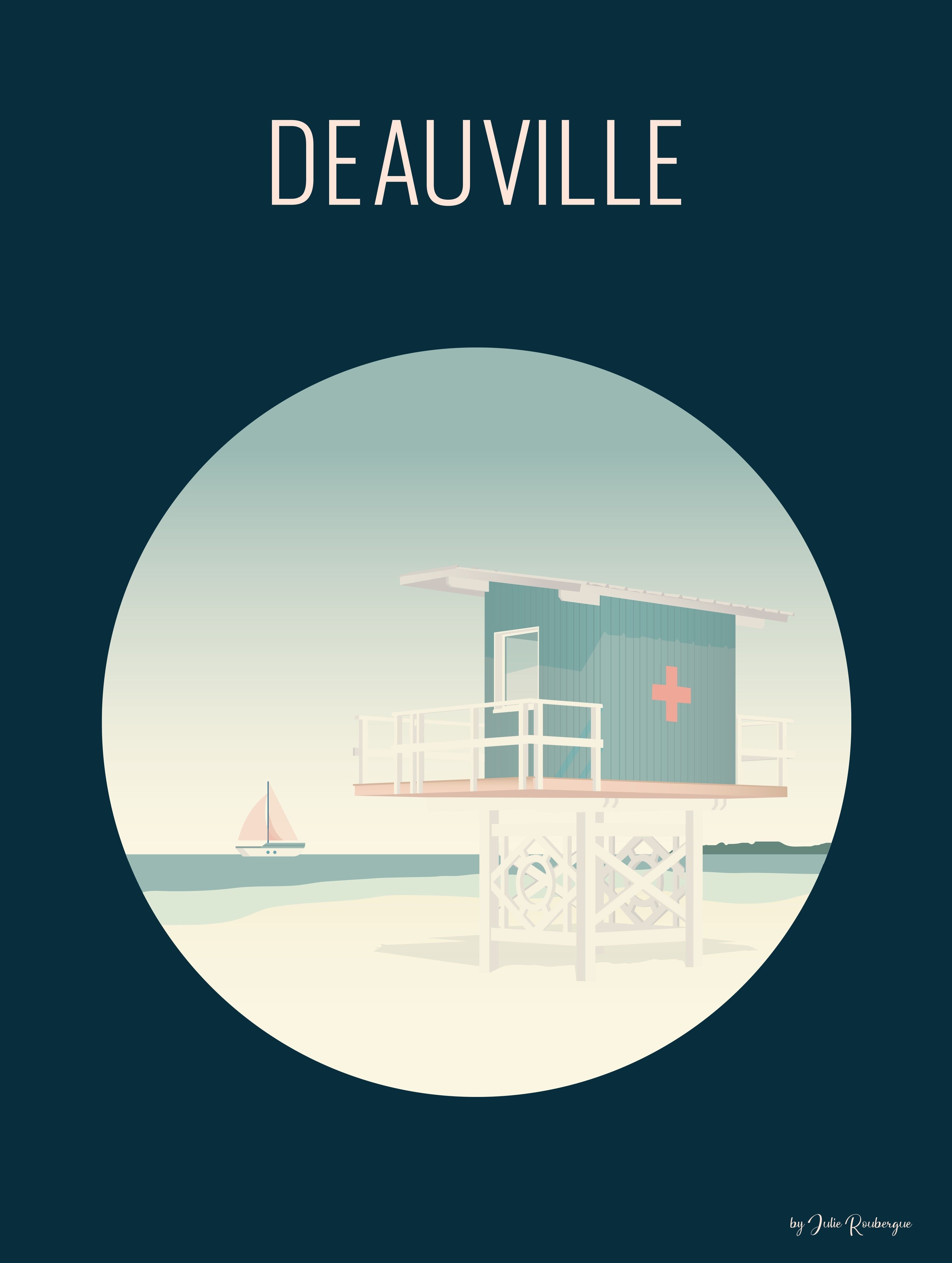 Poster DEAUVILLE Der Strand