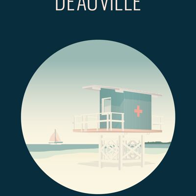 Affiche DEAUVILLE La Plage