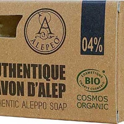Traditionelle Aleppo-Seife, 04 % Körper- und Gesichtsreinigung, zertifiziert biologisch