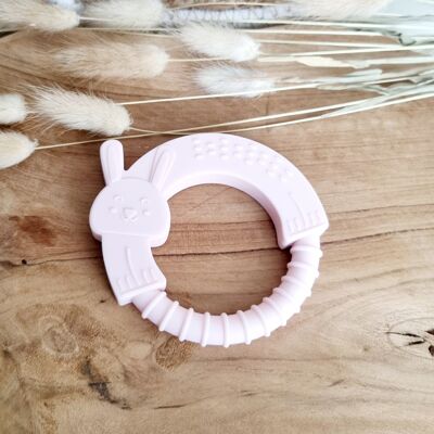 Rabbit Silicone Teether - Light Pink