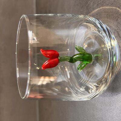 Piece of Glas - Drinkglas - Muranoglas - Tulp - Glas Figuur - Handmade - Cadeau - Unieke beelden - Kwaliteit glas
