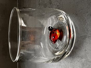 Morceau de verre - Verre à boire - Verre de Murano - Coccinelle - Figurine en verre - Fait à la main - Cadeau - Statues uniques - Verre de qualité 2