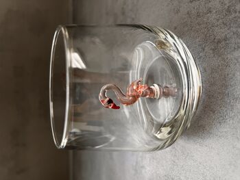 Morceau de verre - Verre à boire - Verre de Murano - Flamant rose - Figurine en verre - Fait à la main - Cadeau - Statues uniques - Verre de qualité 2
