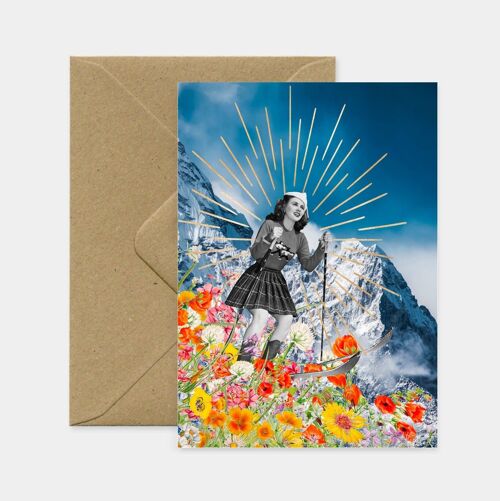 Carte de voeux “Flower Ski”