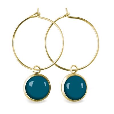 Gold surgical stainless steel hoop earrings - Flash Canard