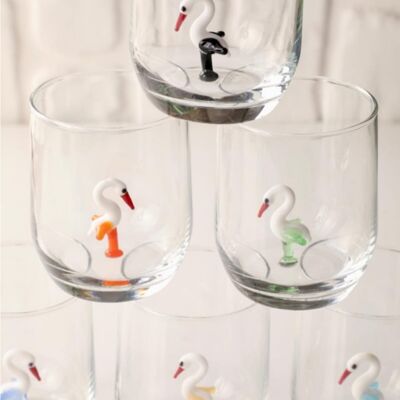 Stück Glas – Trinkglas – Muranoglas – Storch – Glasfigur – handgefertigt – Geschenk – einzigartige Statuen – Qualitätsglas