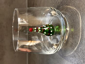 Morceau de verre - Verre à boire - Verre de Murano - Sapin de Noël - Figurine en verre - Fait à la main - Cadeau - Statues uniques - Verre de qualité 2