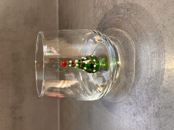 Morceau de verre - Verre à boire - Verre de Murano - Sapin de Noël - Figurine en verre - Fait à la main - Cadeau - Statues uniques - Verre de qualité 3