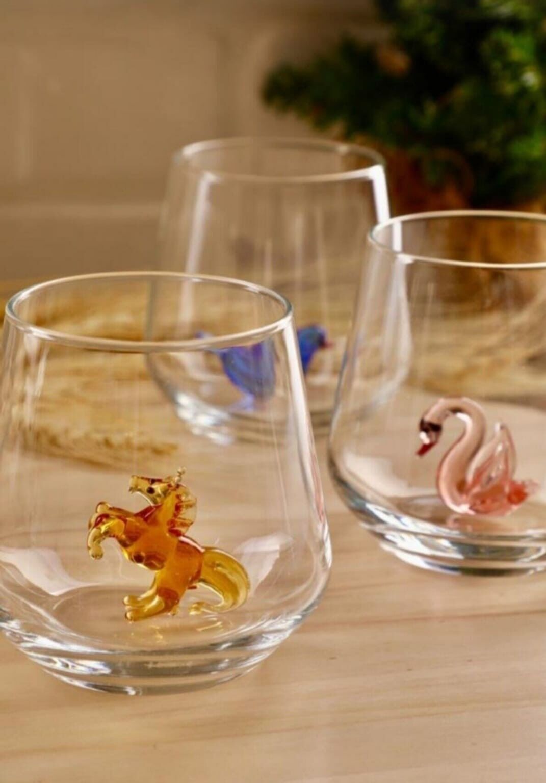 Pezzo di Vetro - Bicchiere da Bere - Vetro di Murano - Cavallo - Figura in Vetro - Fatto a Mano - Regalo - Statue Uniche - Vetro di Qualità