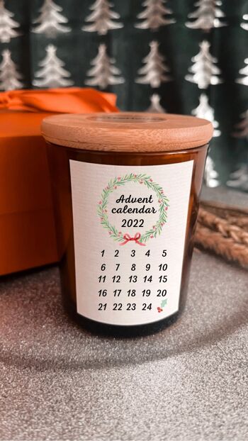 Bougie parfumée Calendrier de l'Avent - Cadeau de Noël - Calendrier de l'Avent anglais 1